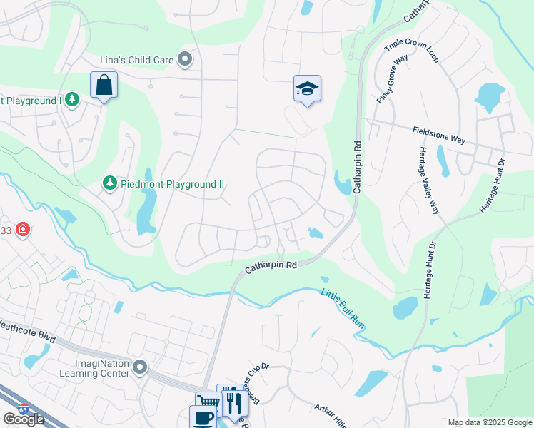 map of restaurants, bars, coffee shops, grocery stores, and more near 14037 Clatterbuck Loop in Gainesville