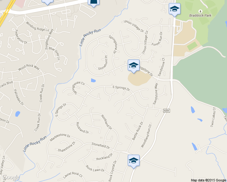 map of restaurants, bars, coffee shops, grocery stores, and more near 6302 South Springs Circle in Clifton