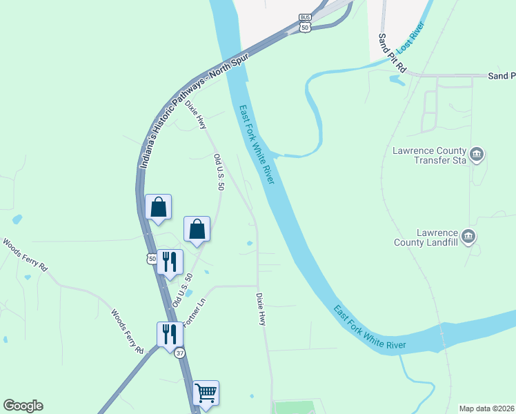 map of restaurants, bars, coffee shops, grocery stores, and more near 18 Old Turnpike Road in Bedford