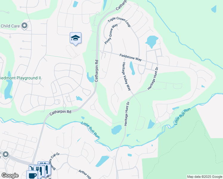 map of restaurants, bars, coffee shops, grocery stores, and more near 6344 Avington Place in Gainesville