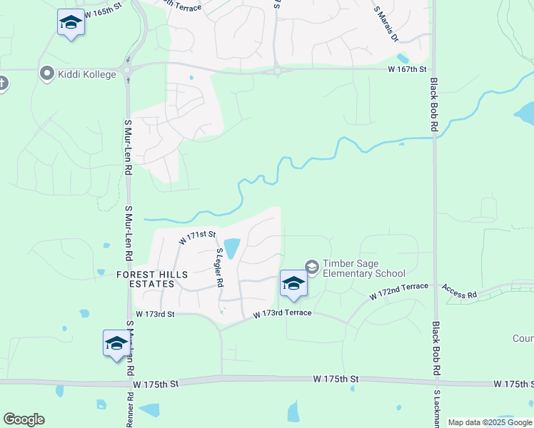 map of restaurants, bars, coffee shops, grocery stores, and more near 17063 South Schweiger Drive in Olathe