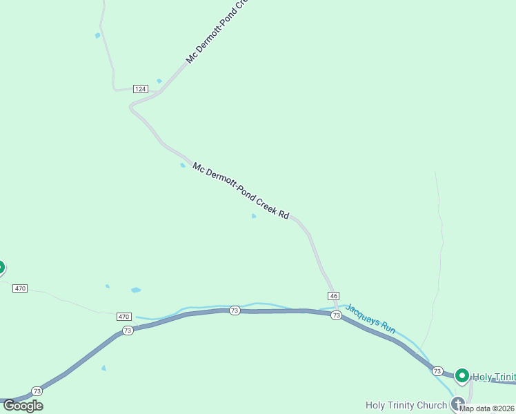 map of restaurants, bars, coffee shops, grocery stores, and more near 461 Mc Dermott-Pond Creek Road in McDermott