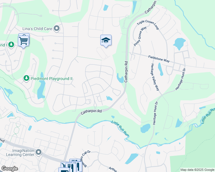 map of restaurants, bars, coffee shops, grocery stores, and more near 6758 Edgartown Way in Gainesville