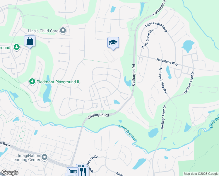 map of restaurants, bars, coffee shops, grocery stores, and more near 6833 Rathbone Place in Gainesville