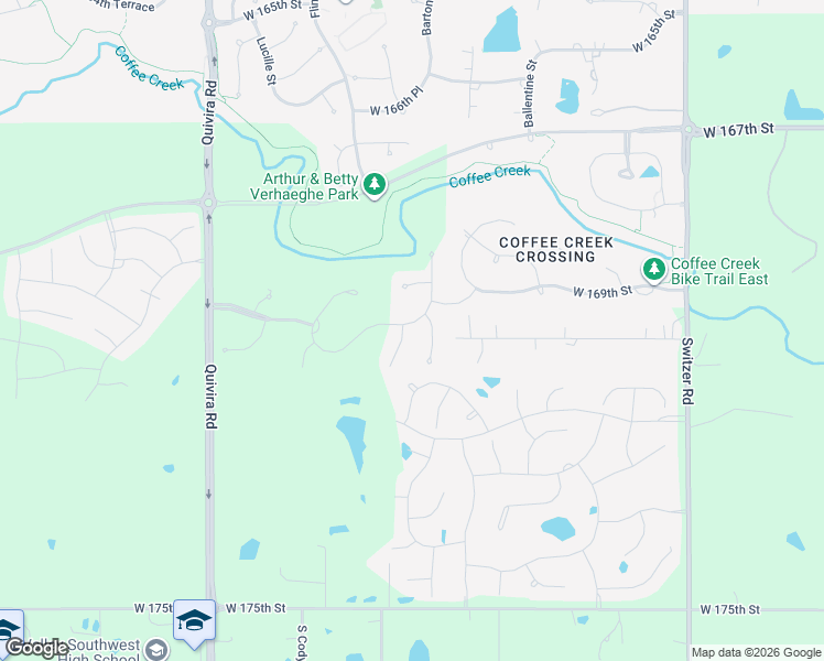 map of restaurants, bars, coffee shops, grocery stores, and more near 10903 W 169th Terrace in Overland Park