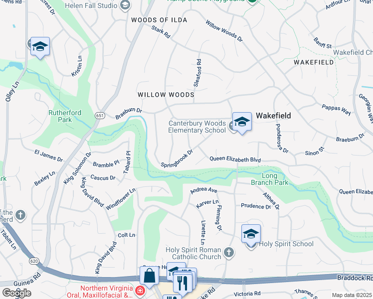 map of restaurants, bars, coffee shops, grocery stores, and more near 4728 Eddystone Street in Annandale