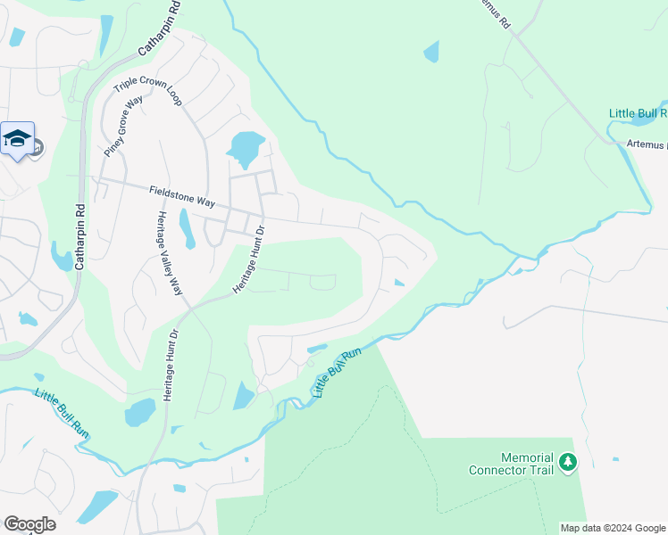 map of restaurants, bars, coffee shops, grocery stores, and more near 13448 Brightview Way in Gainesville