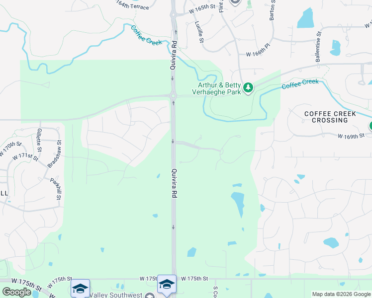 map of restaurants, bars, coffee shops, grocery stores, and more near 16908 Cody Street in Overland Park