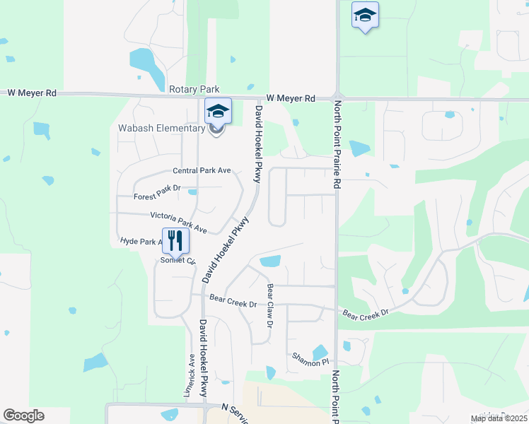 map of restaurants, bars, coffee shops, grocery stores, and more near 157 Shadow Pointe Drive in Wentzville