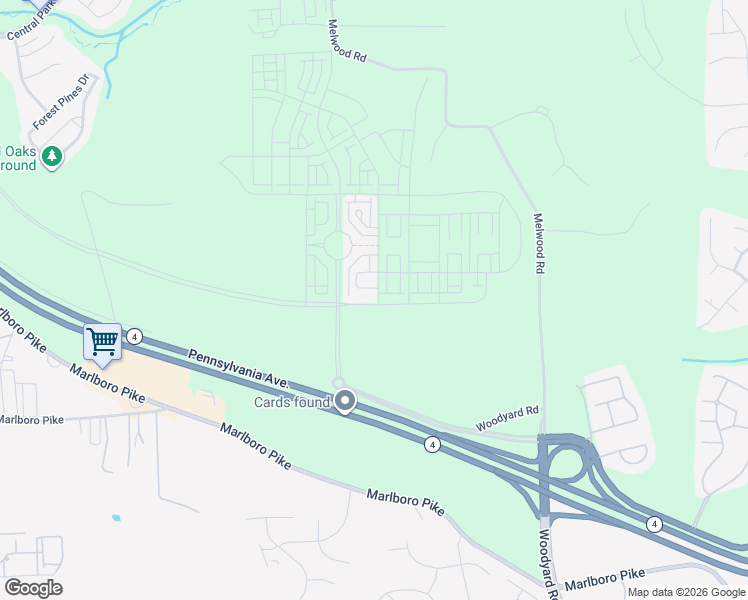 map of restaurants, bars, coffee shops, grocery stores, and more near 5611 Manor Park Drive in Upper Marlboro