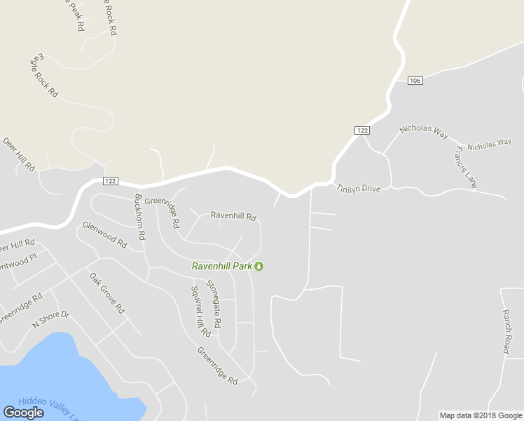 map of restaurants, bars, coffee shops, grocery stores, and more near 19214 Ravenhill Road in Hidden Valley Lake