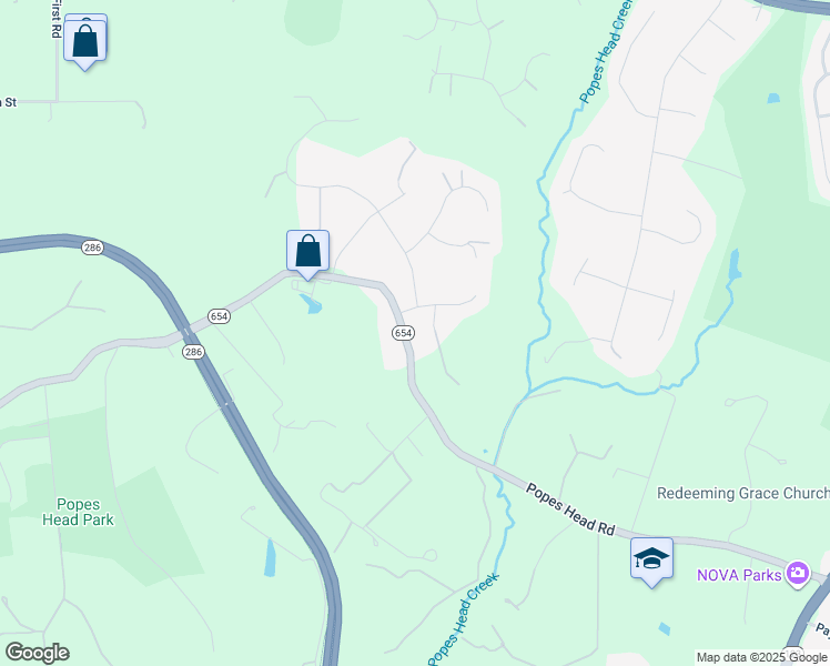 map of restaurants, bars, coffee shops, grocery stores, and more near 5302 Hexagon Place in Fairfax