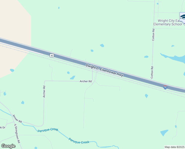 map of restaurants, bars, coffee shops, grocery stores, and more near 11080 Archer Road in Wright City