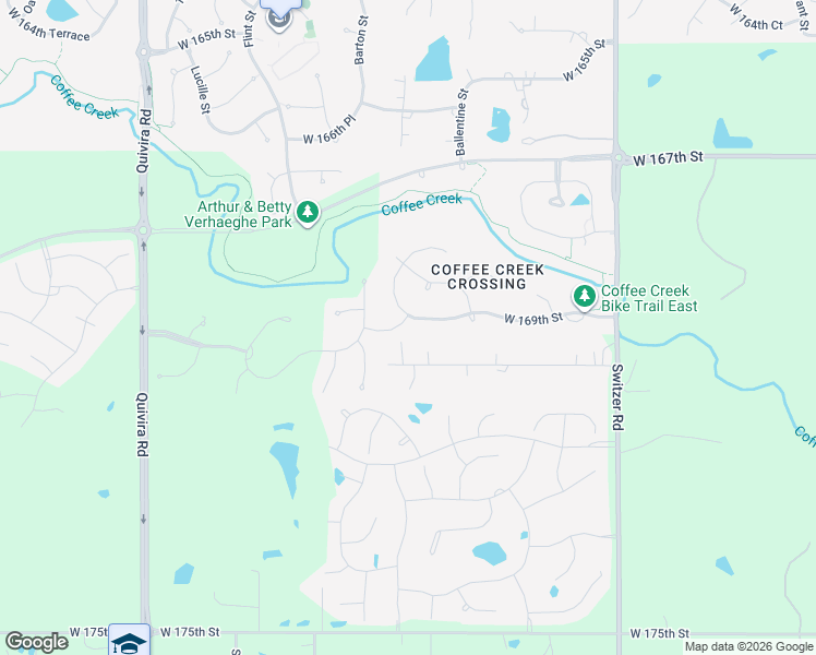 map of restaurants, bars, coffee shops, grocery stores, and more near 10903 West 169th Terrace in Olathe
