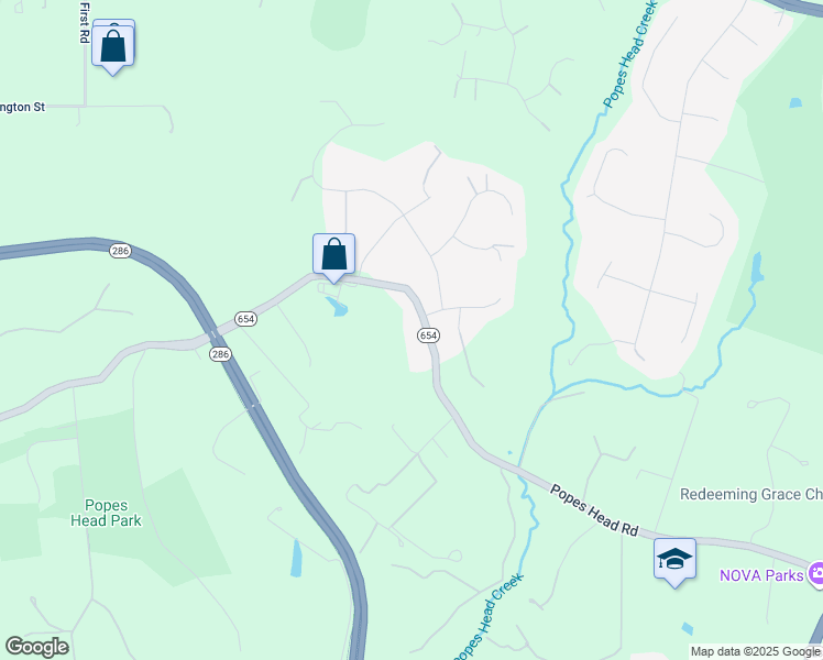 map of restaurants, bars, coffee shops, grocery stores, and more near 11433 Popes Head Road in Fairfax