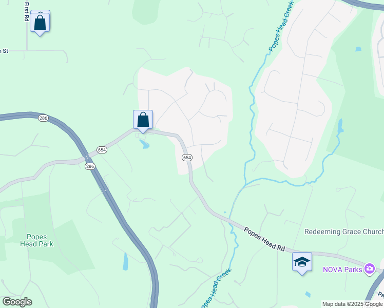 map of restaurants, bars, coffee shops, grocery stores, and more near 5268 O'Faly Road in Fairfax