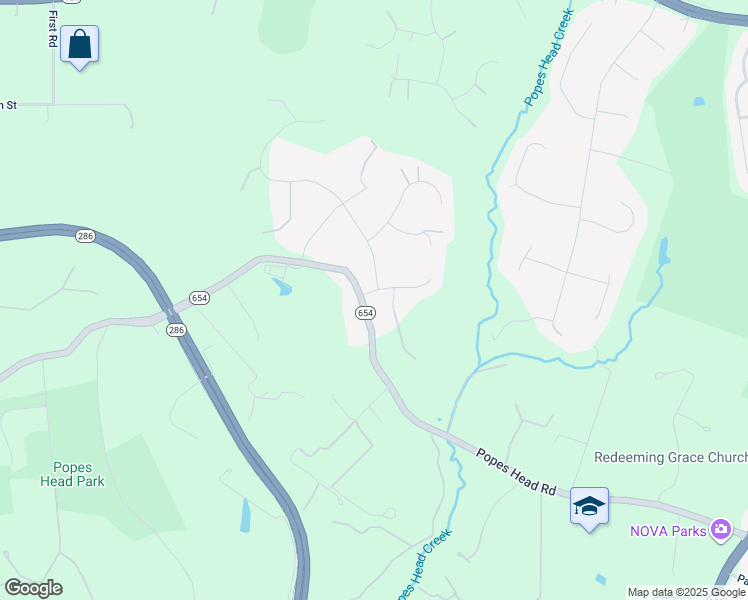 map of restaurants, bars, coffee shops, grocery stores, and more near 5268 O'Faly Road in Fairfax