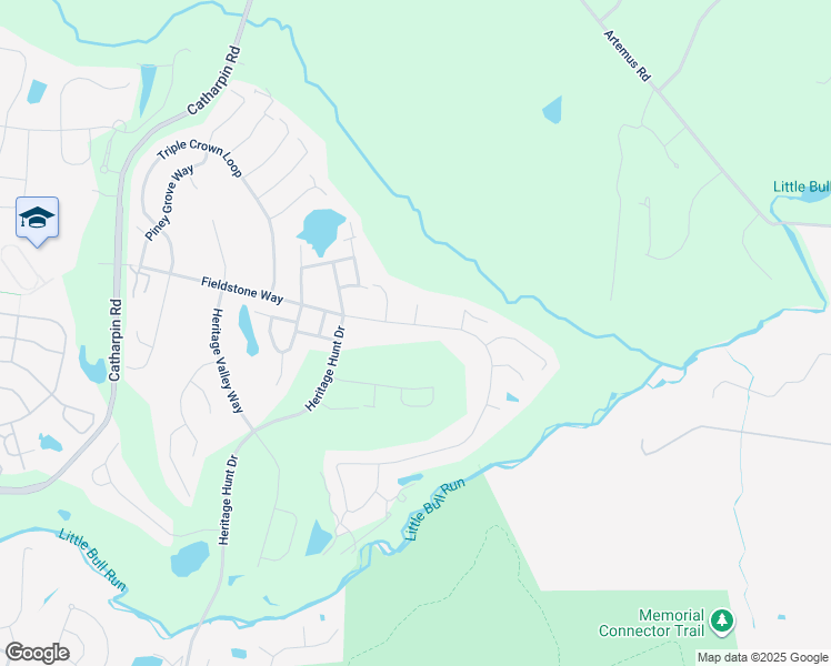 map of restaurants, bars, coffee shops, grocery stores, and more near 13433 Fieldstone Way in Gainesville