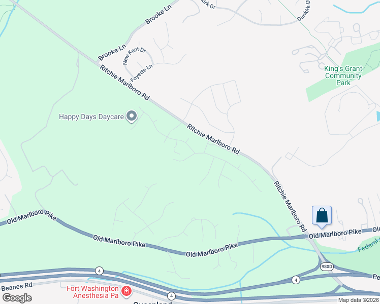 map of restaurants, bars, coffee shops, grocery stores, and more near 12516 Coventry Manor Way in Upper Marlboro