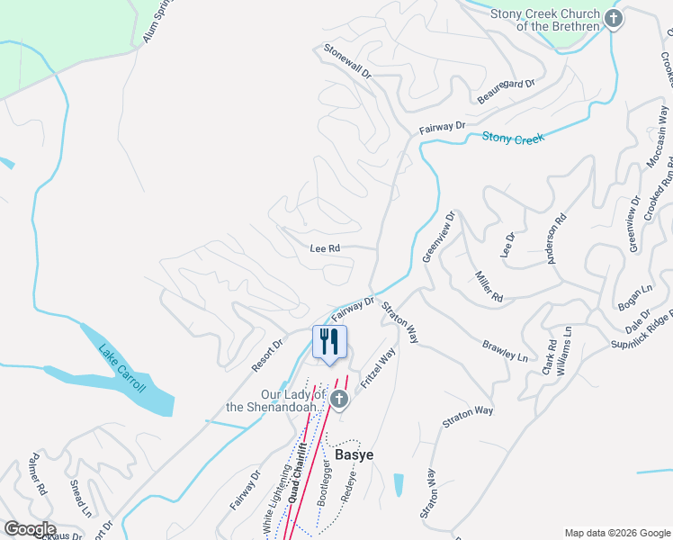 map of restaurants, bars, coffee shops, grocery stores, and more near 243 Early Drive in Basye