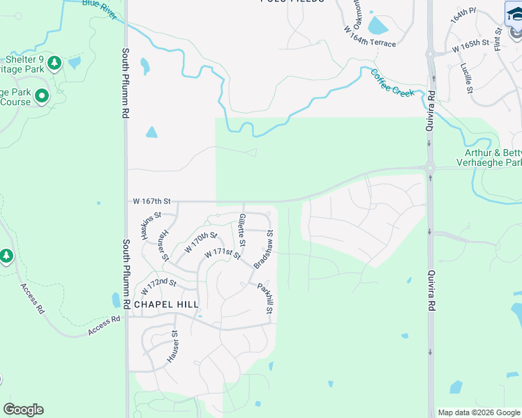 map of restaurants, bars, coffee shops, grocery stores, and more near 12908 West 168th Street in Overland Park