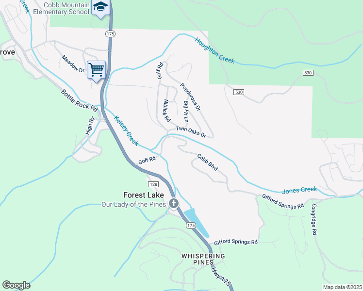 map of restaurants, bars, coffee shops, grocery stores, and more near 16090 Maple Street in Cobb