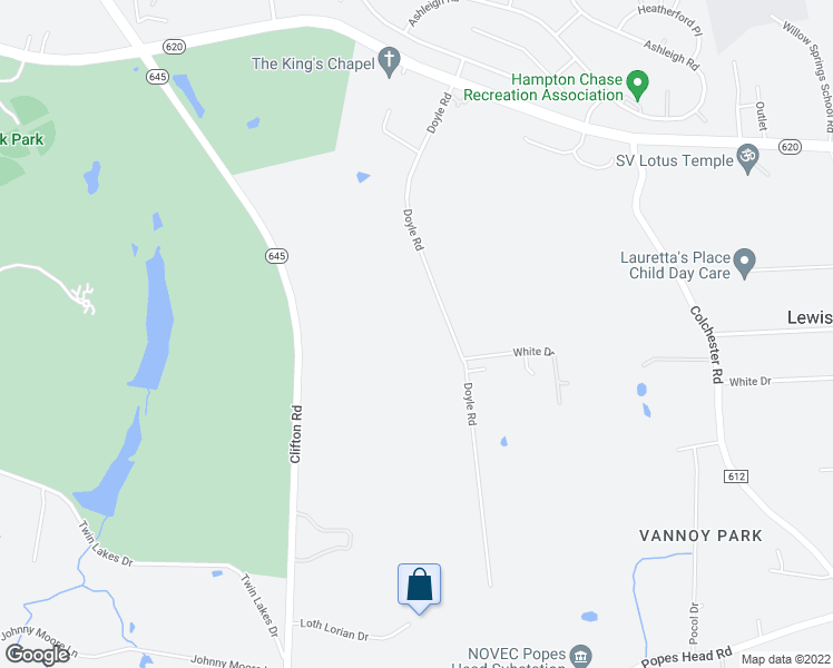 map of restaurants, bars, coffee shops, grocery stores, and more near 5848 Doyle Road in Clifton