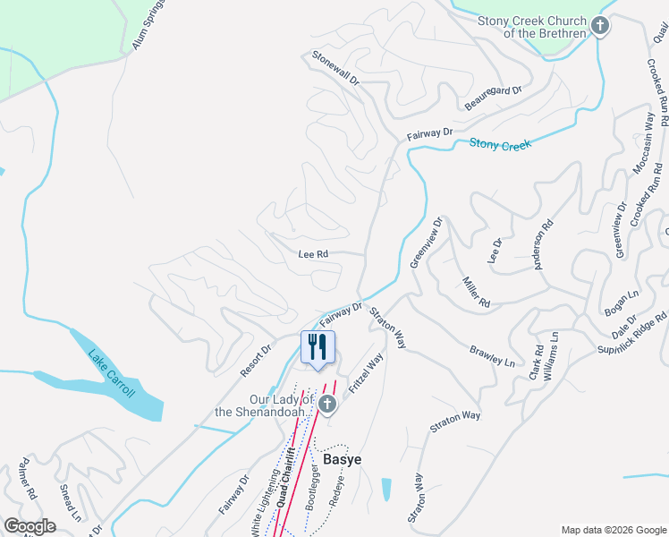 map of restaurants, bars, coffee shops, grocery stores, and more near 243 Early Drive in Basye
