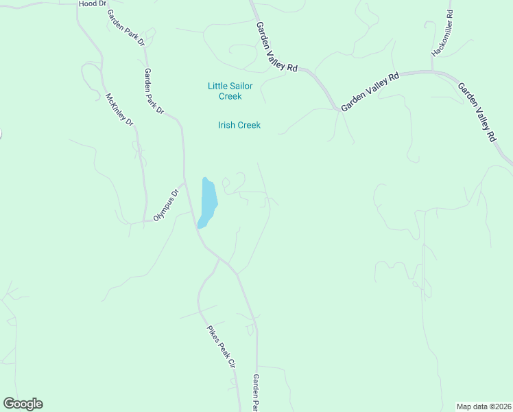 map of restaurants, bars, coffee shops, grocery stores, and more near 6100 Shasta Road in Garden Valley