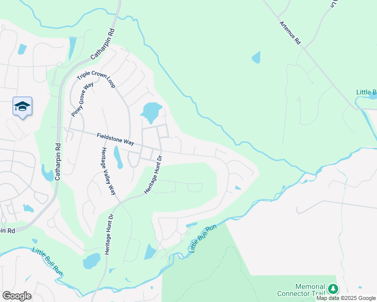 map of restaurants, bars, coffee shops, grocery stores, and more near 13440 Fieldstone Way in Gainesville