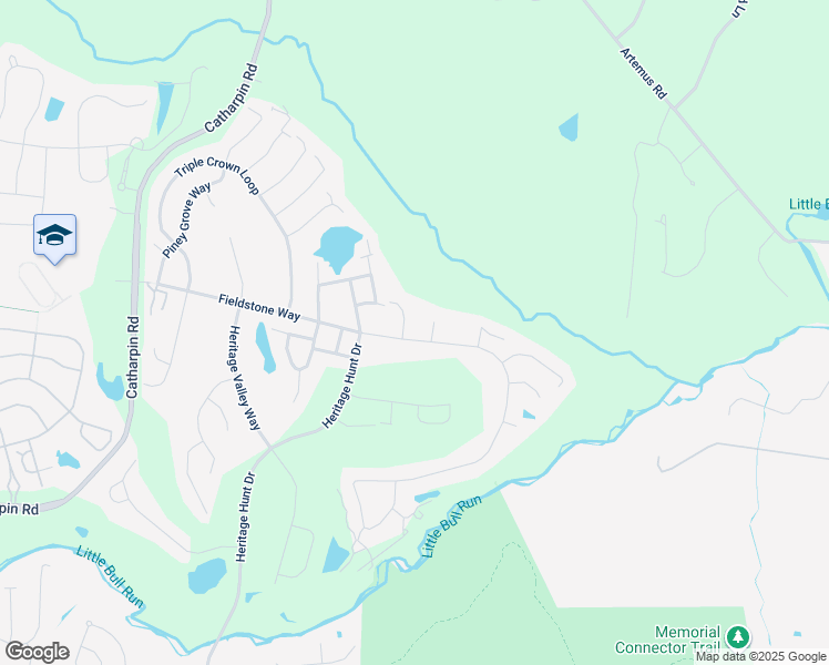map of restaurants, bars, coffee shops, grocery stores, and more near 13444 Fieldstone Way in Gainesville
