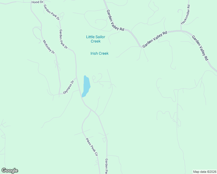 map of restaurants, bars, coffee shops, grocery stores, and more near 6100 Shasta Road in Garden Valley