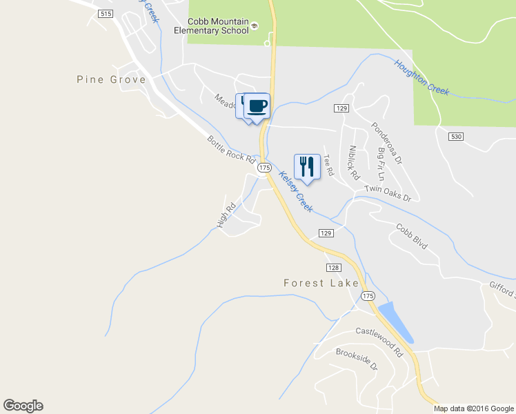 map of restaurants, bars, coffee shops, grocery stores, and more near 16520 Schwartz Road in Cobb