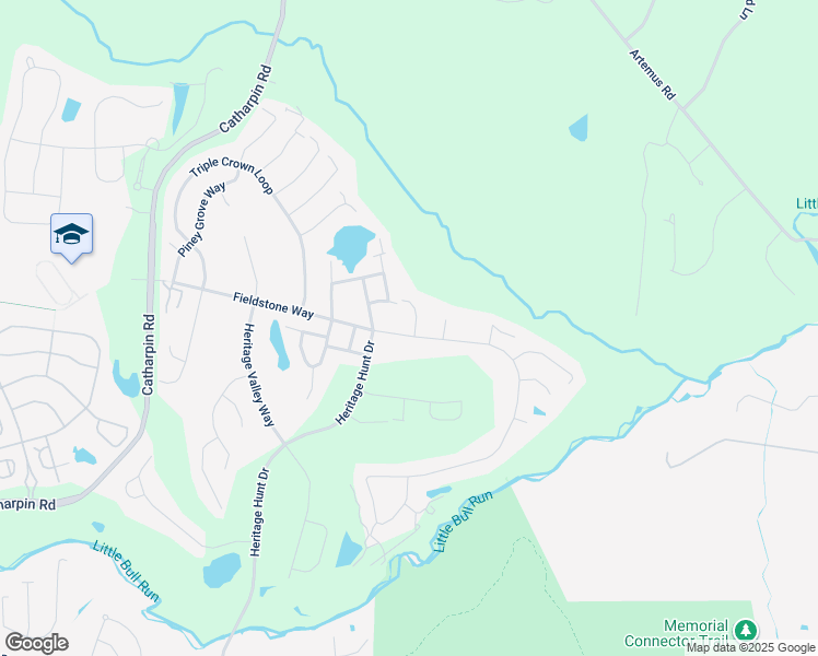 map of restaurants, bars, coffee shops, grocery stores, and more near 13452 Fieldstone Way in Gainesville