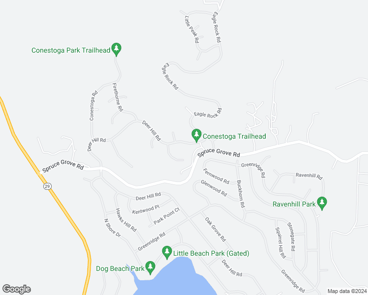 map of restaurants, bars, coffee shops, grocery stores, and more near 17482 Deer Hill Road in Hidden Valley Lake