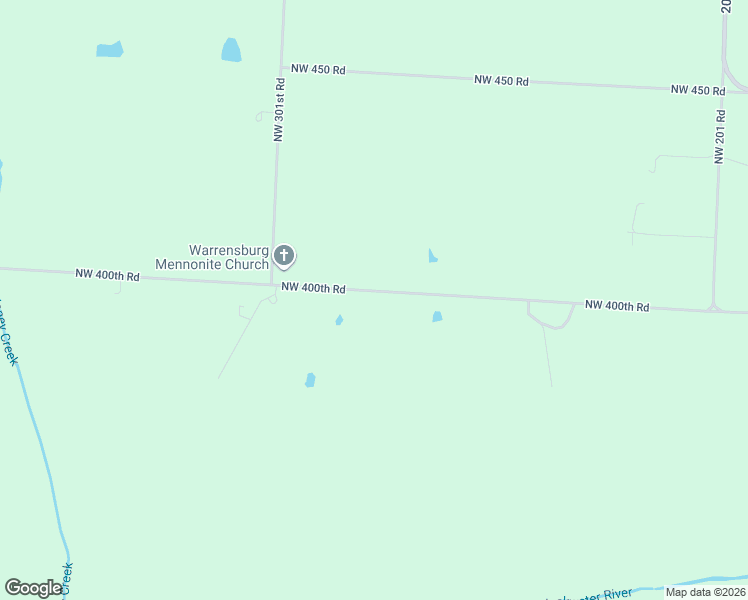 map of restaurants, bars, coffee shops, grocery stores, and more near 283 Northwest 400th Road in Warrensburg
