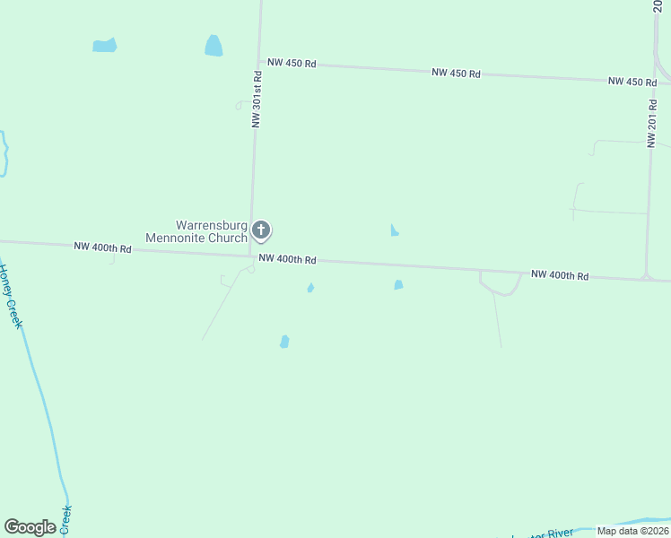 map of restaurants, bars, coffee shops, grocery stores, and more near 283 Northwest 400th Road in Warrensburg