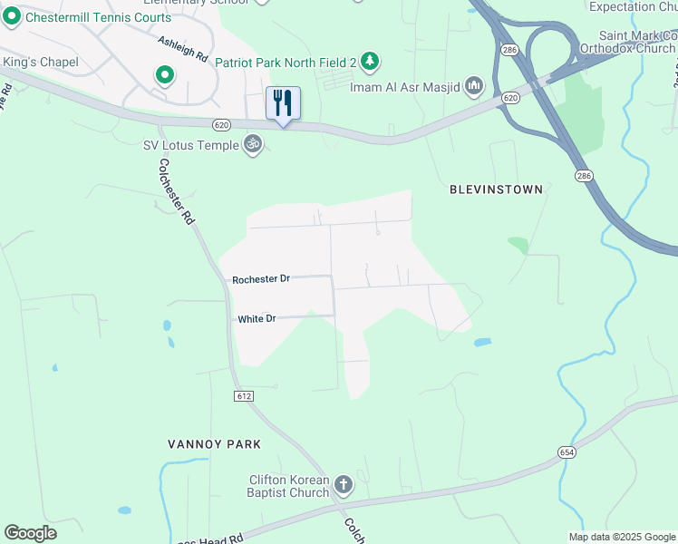 map of restaurants, bars, coffee shops, grocery stores, and more near 5621 Walcott Avenue in Fairfax