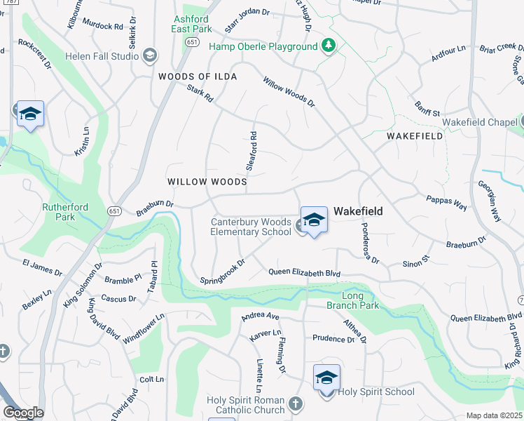 map of restaurants, bars, coffee shops, grocery stores, and more near 4817 Willet Drive in Annandale