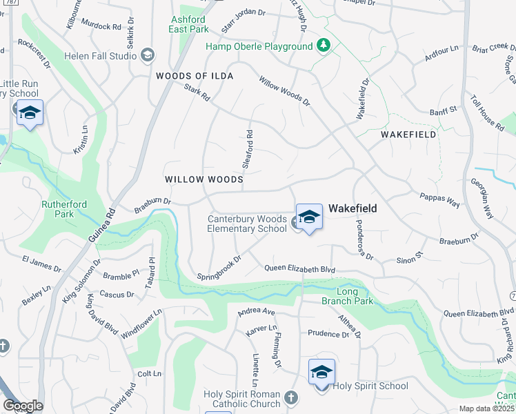 map of restaurants, bars, coffee shops, grocery stores, and more near 4817 Willet Drive in Annandale