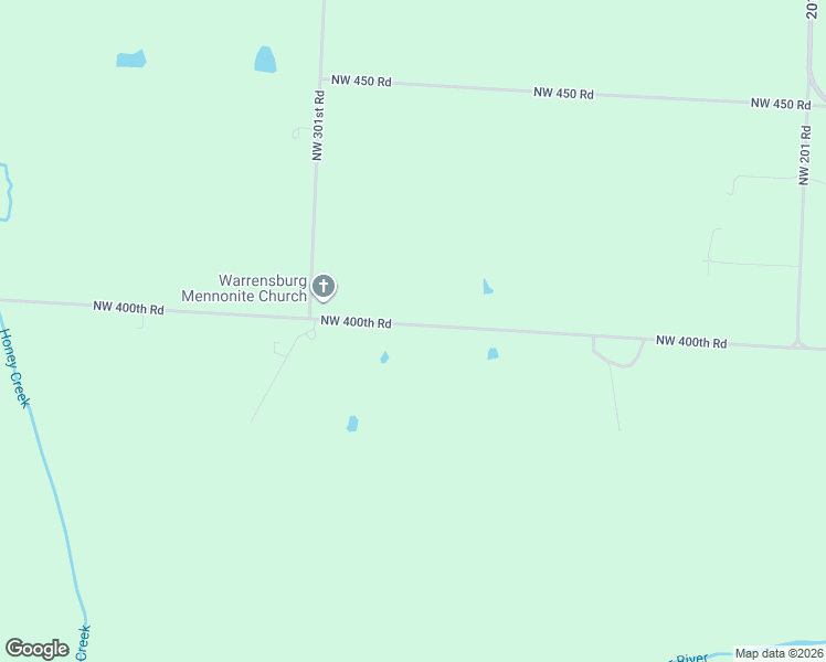 map of restaurants, bars, coffee shops, grocery stores, and more near 283 Northwest 400th Road in Warrensburg