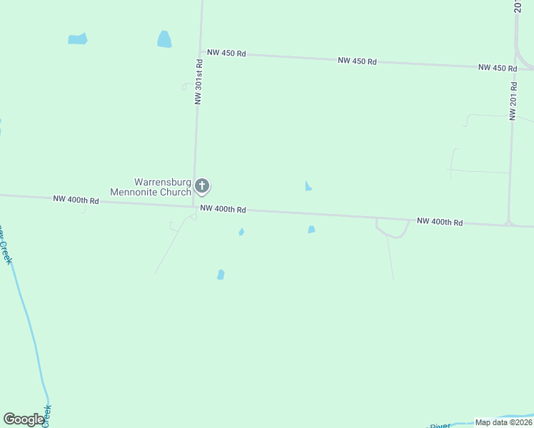 map of restaurants, bars, coffee shops, grocery stores, and more near 283 Northwest 400th Road in Warrensburg
