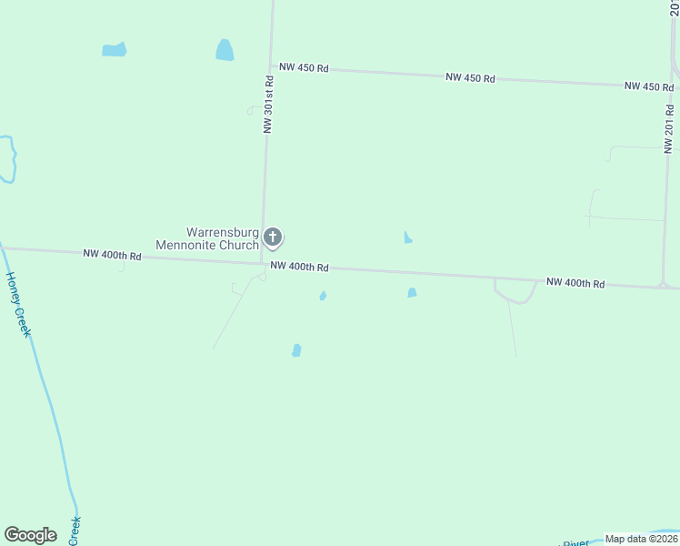 map of restaurants, bars, coffee shops, grocery stores, and more near 283 Northwest 400th Road in Warrensburg