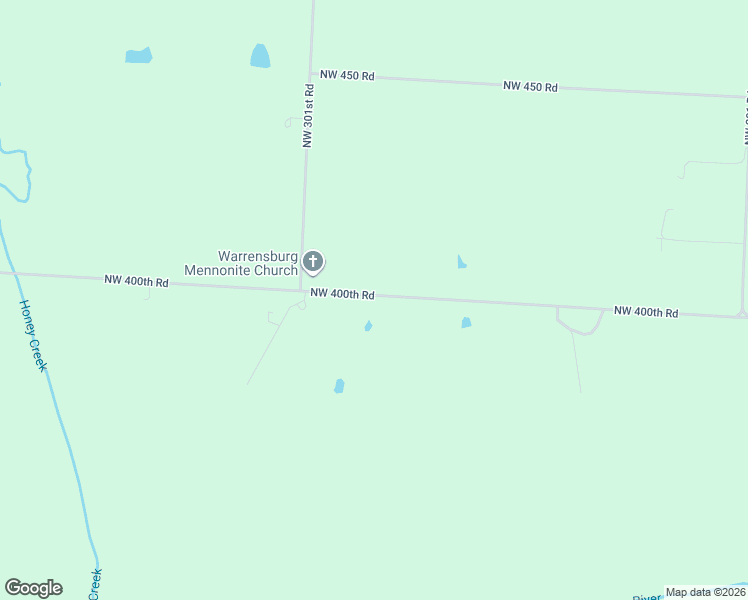 map of restaurants, bars, coffee shops, grocery stores, and more near 283 Northwest 400th Road in Warrensburg