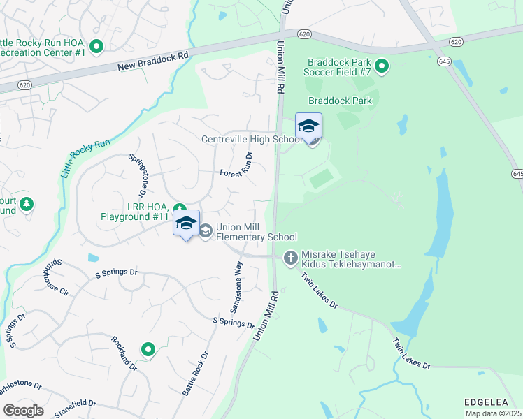 map of restaurants, bars, coffee shops, grocery stores, and more near 6107 Sandstone Court in Clifton