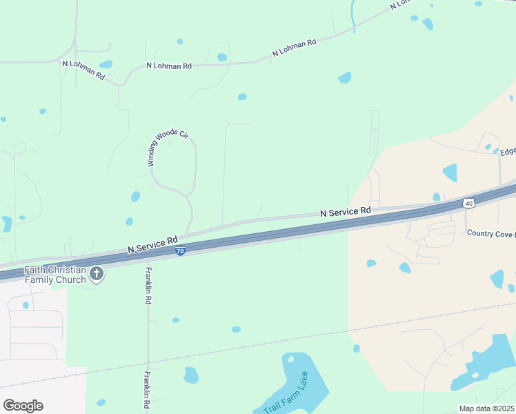 map of restaurants, bars, coffee shops, grocery stores, and more near 1535 East Service Road North in Wright City