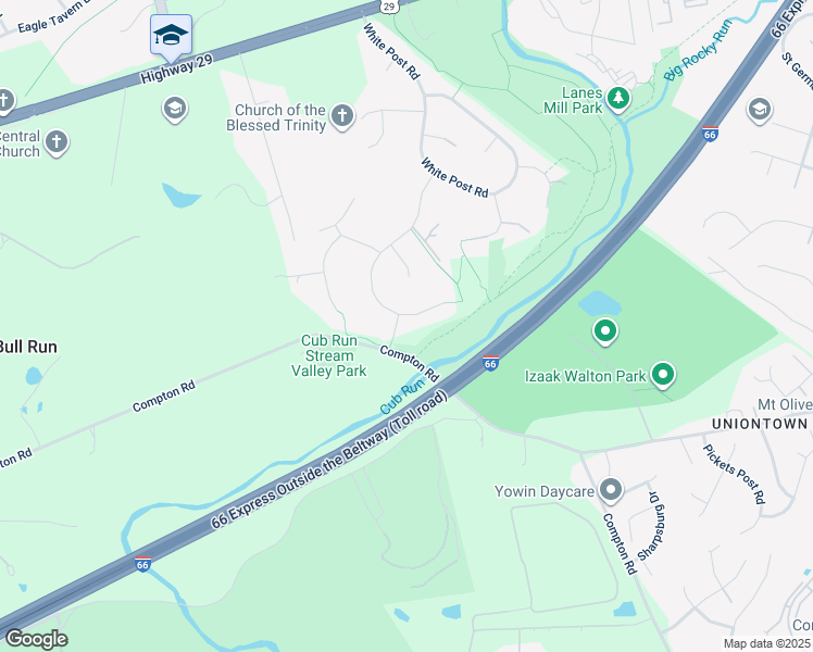 map of restaurants, bars, coffee shops, grocery stores, and more near 6744 Jade Post Lane in Centreville