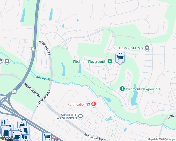 map of restaurants, bars, coffee shops, grocery stores, and more near 6330 Cullen Place in Haymarket