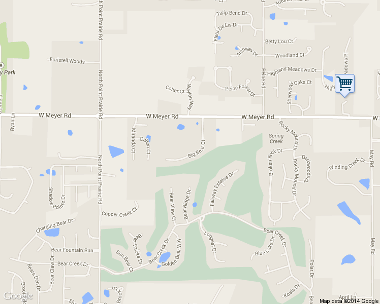 map of restaurants, bars, coffee shops, grocery stores, and more near 3523 Big Bear Ct in Wentzville
