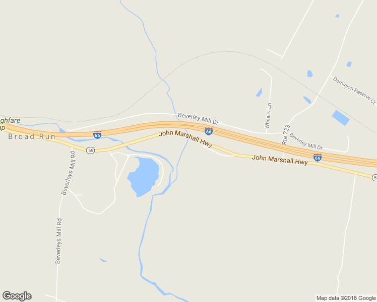 map of restaurants, bars, coffee shops, grocery stores, and more near 17109 John Marshall Highway in Broad Run